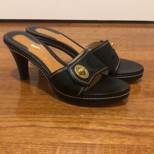Coach Black Slide High Heels